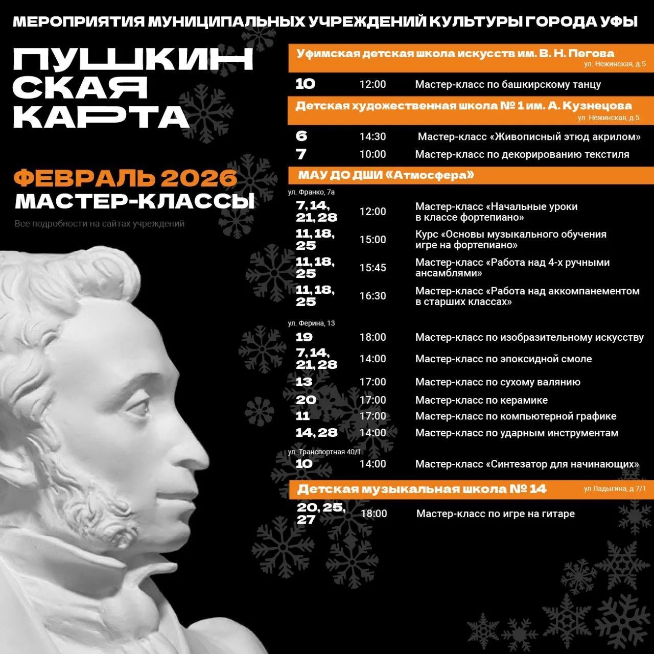 Время для культурного просвещения! 👋  На календаре январь, а это значит, что лимит «Пушкинской карты