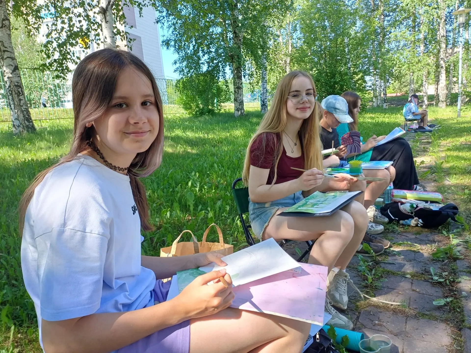 ☀ ️2 июня наши самые юные художники - первоклассники - вместе со своим преподавателем Ксенией Олегов