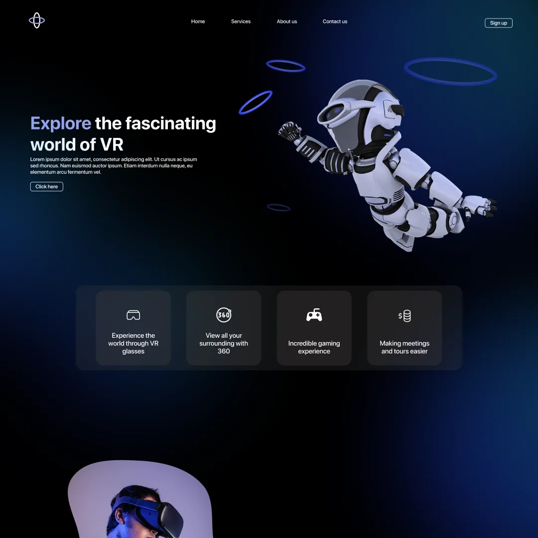 Landing page - Виртуальная реальность