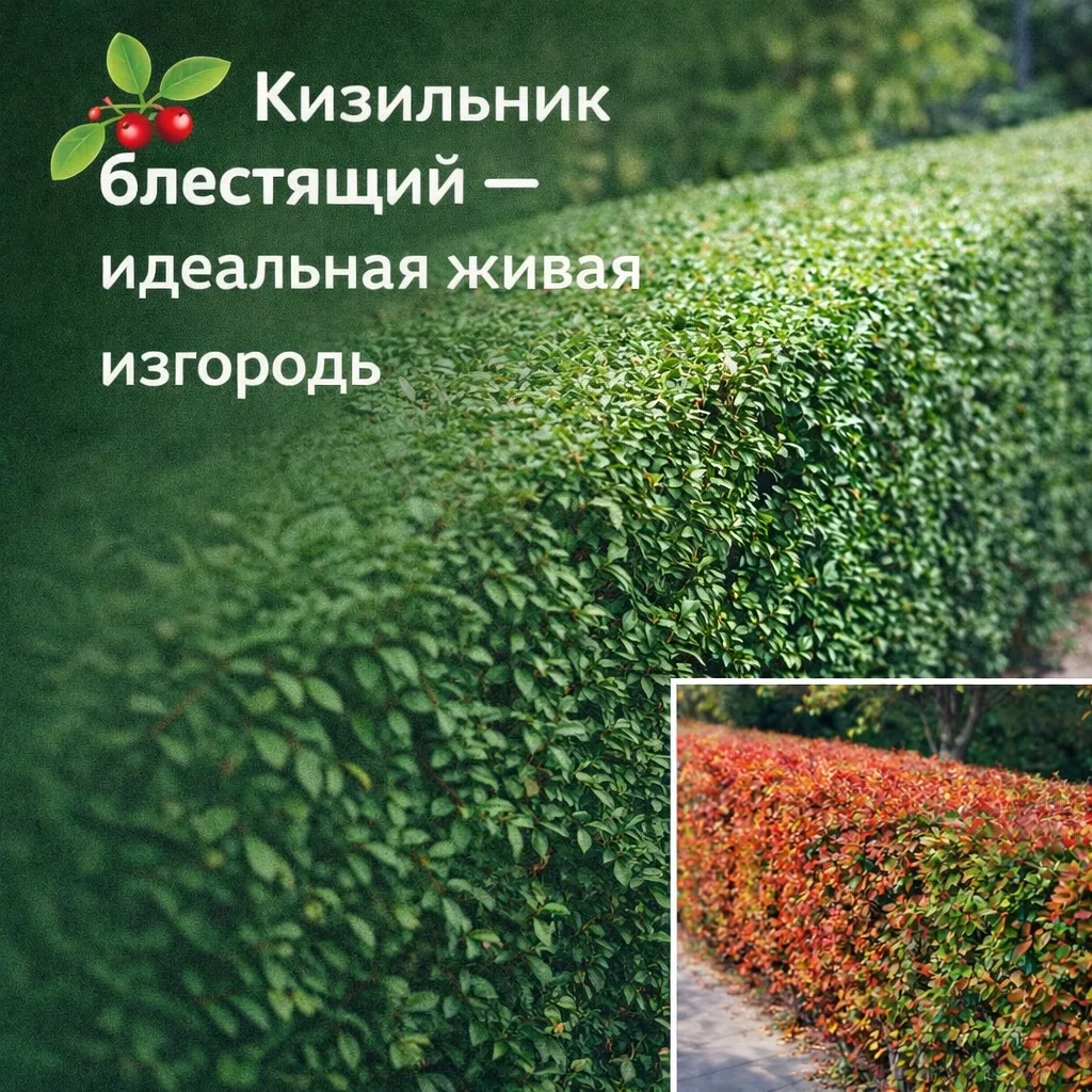 🌿 Кизильник блестящий — идеальная живая изгородь без лишних хлопот