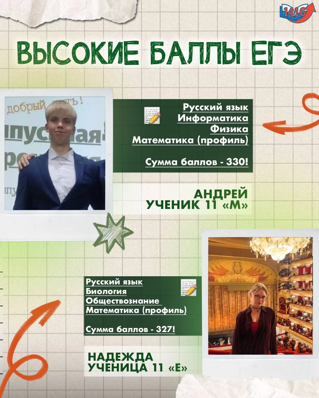 ✏Результаты наших учеников | ЕГЭ на высокие баллы

В этом году наши выпускники 11 «М» и 11 «Е» класс