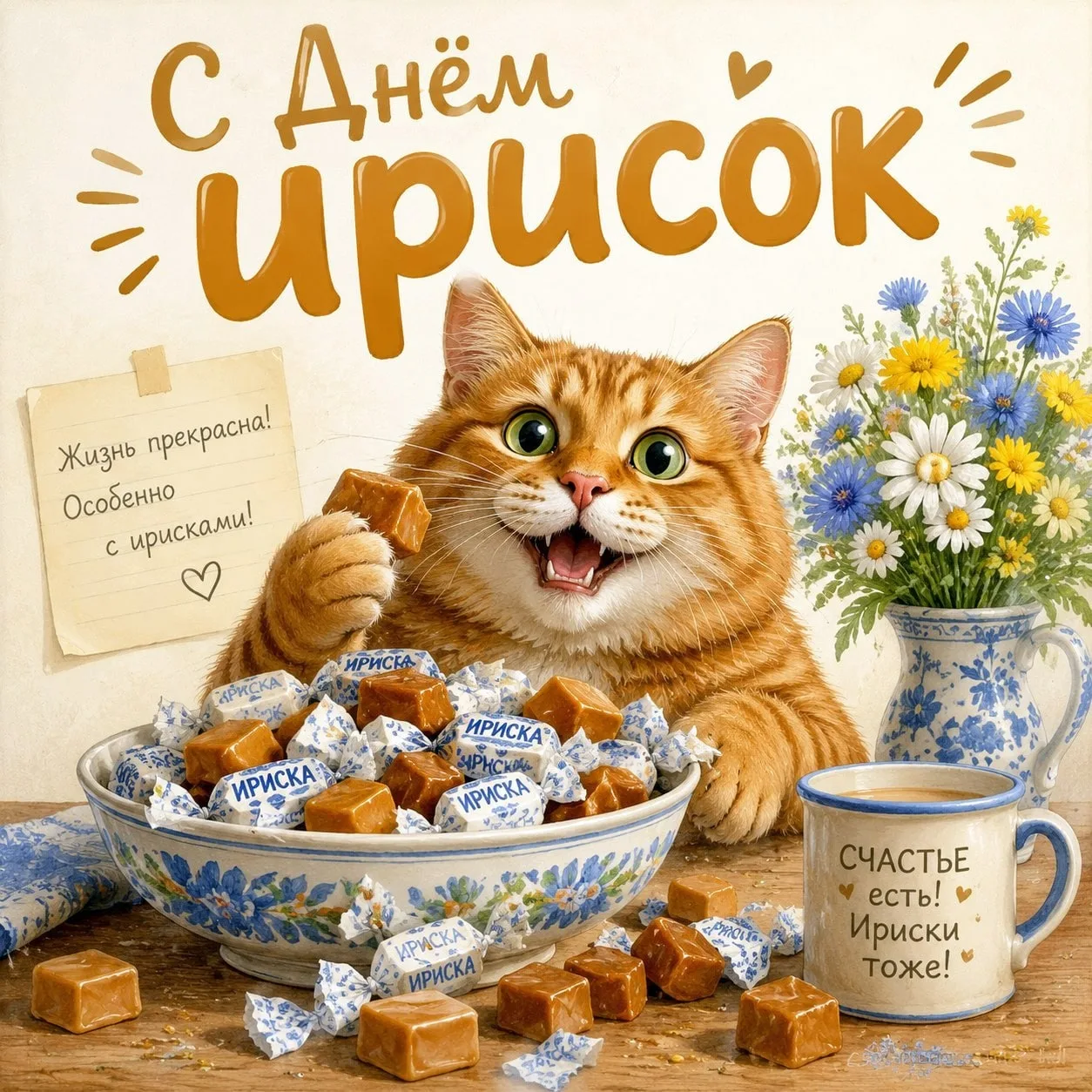 🍬✨ 23 мая — Всемирный день ирисок ✨🌸  Сегодня сладкоежки по всему миру отмечают Всемирный день ирисо