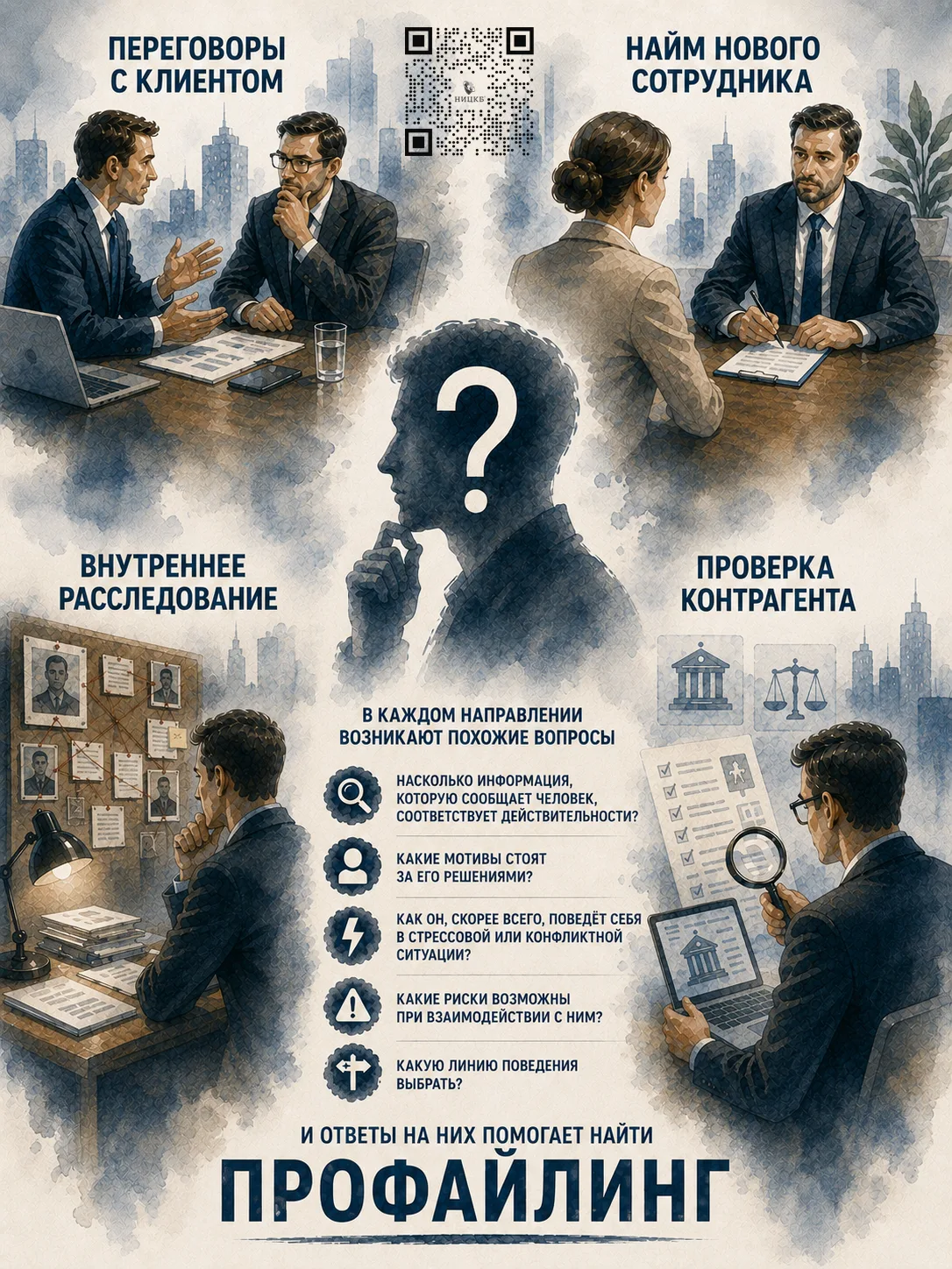 Что общего между переговорами с клиентом, наймом нового сотрудника, внутренним расследованием и пров