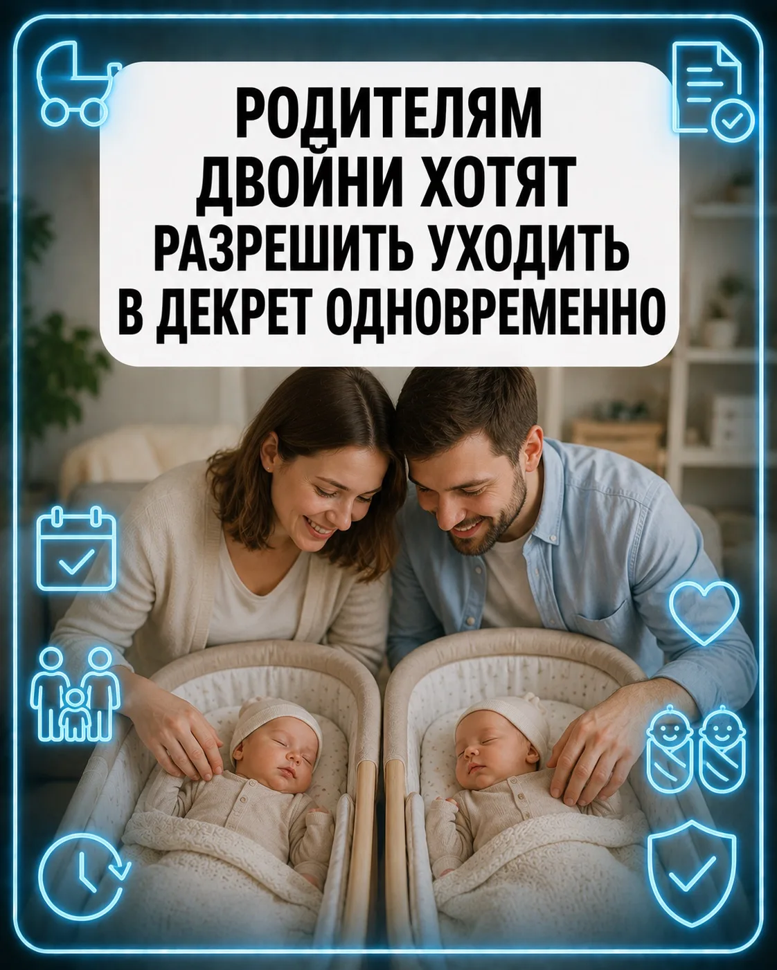 👶 Родителям двойни хотят разрешить уходить в декрет одновременно