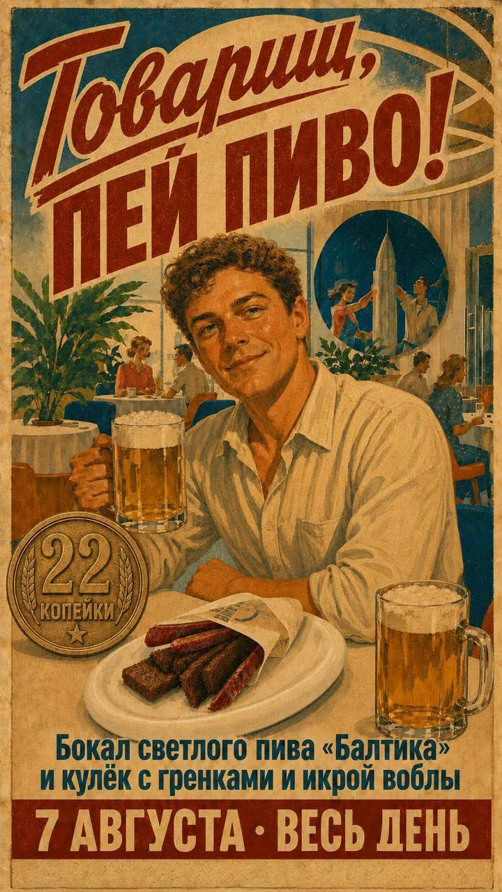 🍺 Пиво и гренки за 22 копейки будут раздавать сегодня в «Зарядье»

Акцию устраивает ресторан «Восхо