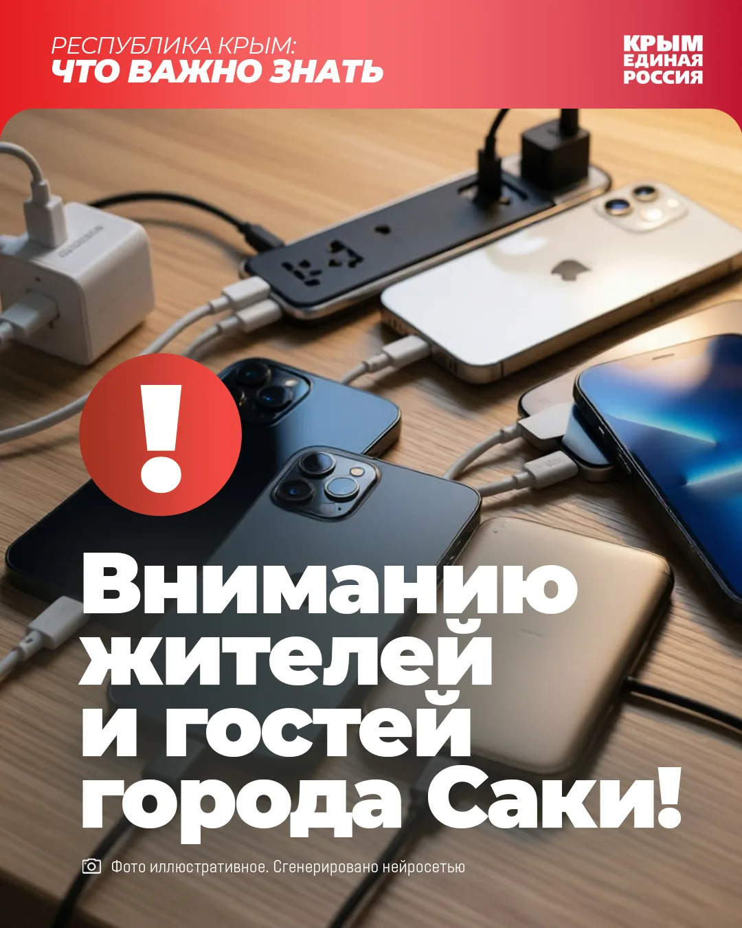 ‼ Уважаемые жители и гости города Саки!

Зарядить мобильные телефоны и пауэрбанки можно в Центрах со