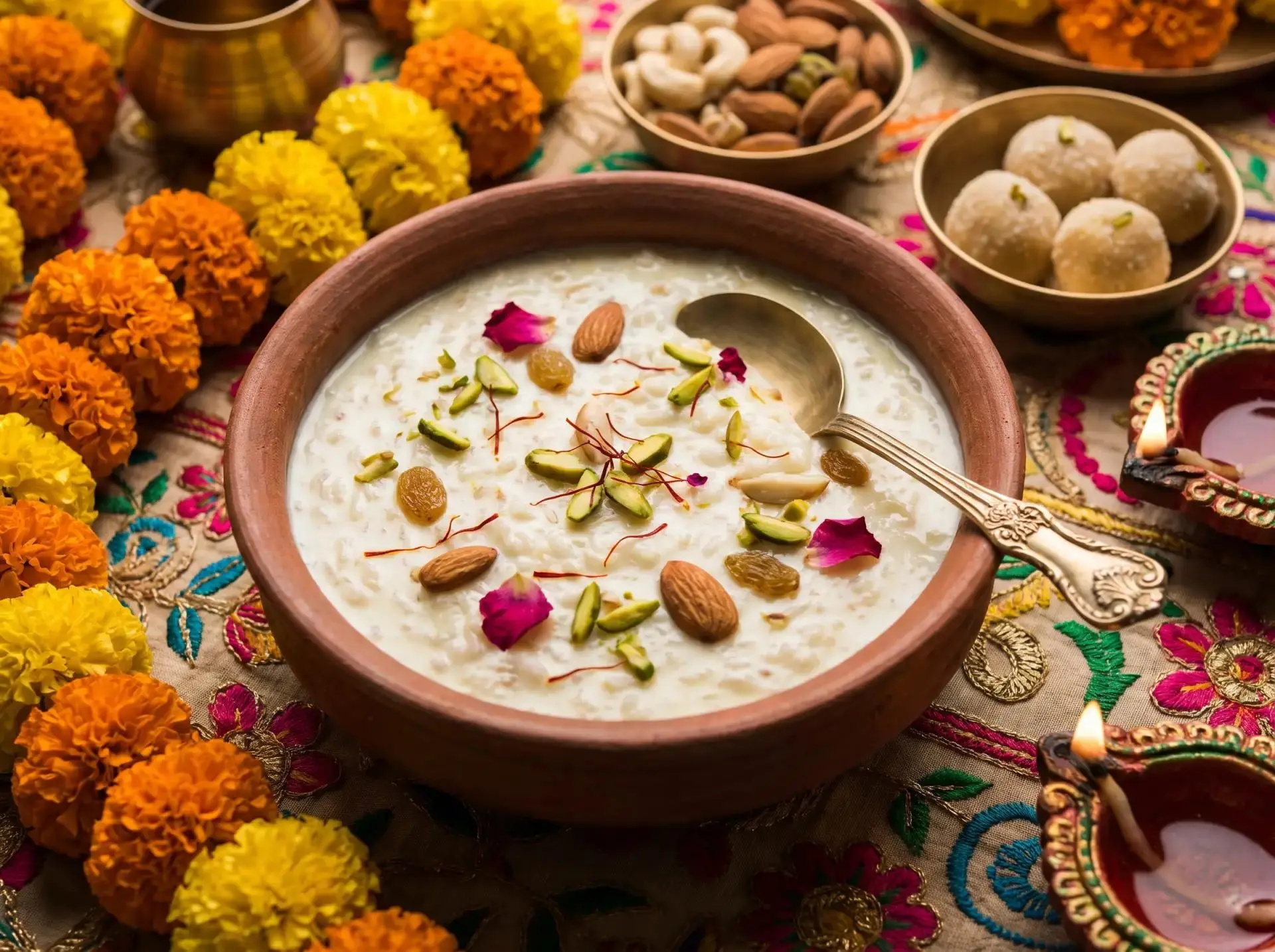 🥛 Индийский кхир 🥚 — сладкий десерт, объединяющий нежность каши и пудинга с пряным восточным харак