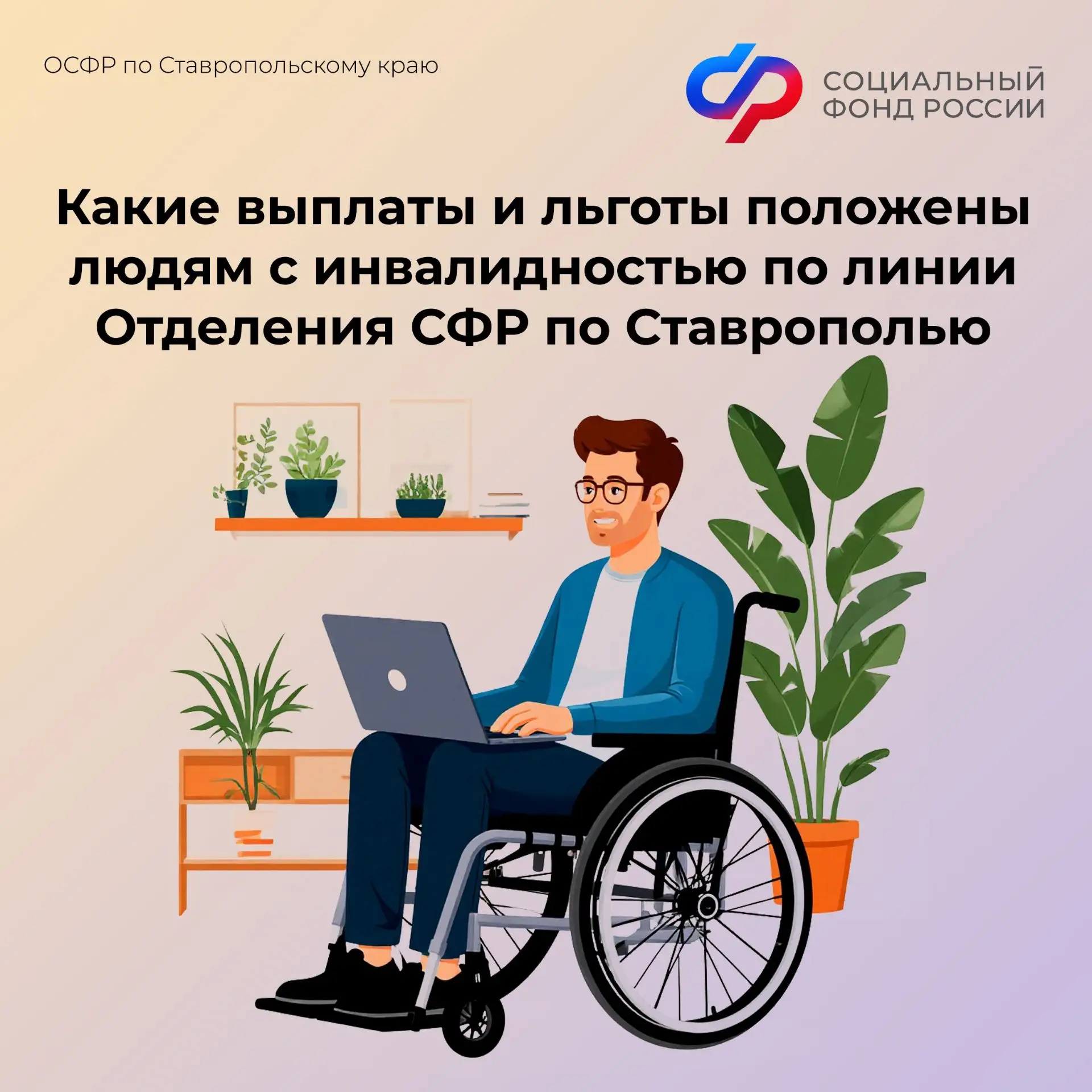 В международный День инвалидов Отделение СФР по Ставропольскому краю рассказывает о доступных мерах 