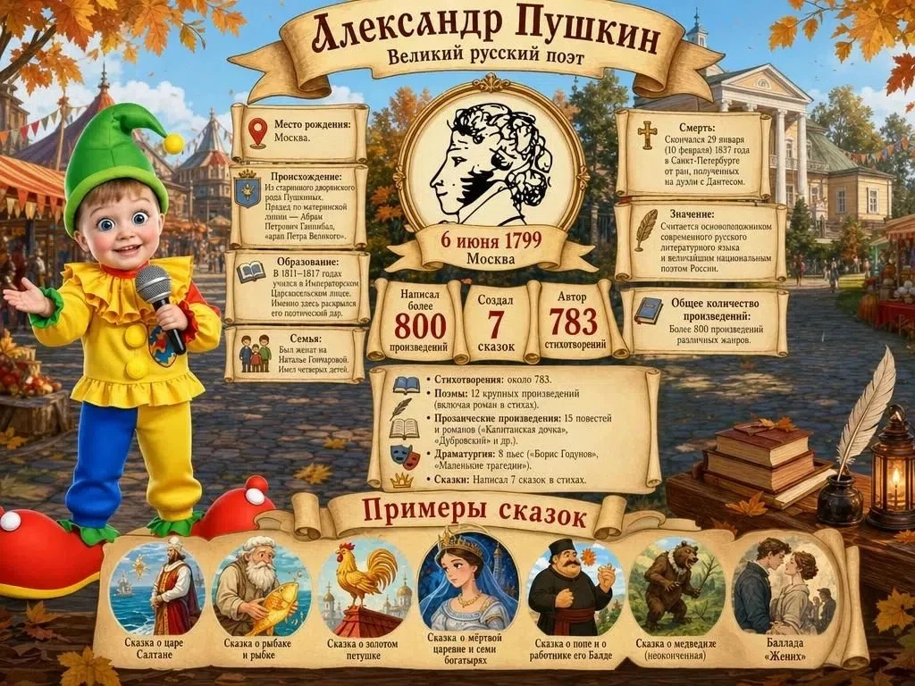 🎉🎉🎉6 июня отмечается 227 лет со дня рождения великого русского поэта – Александра Се...