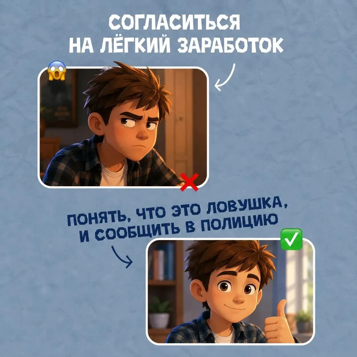 💬 Увидел — заблокируй и сообщи! 

Есть повод насторожиться, если тебе в мессенджере написали с пред