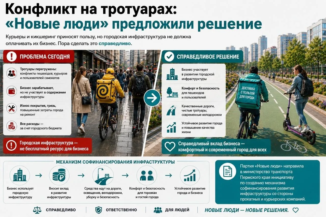Курьерам и кикшерингу предложили участвовать в содержании городской инфраструктуры