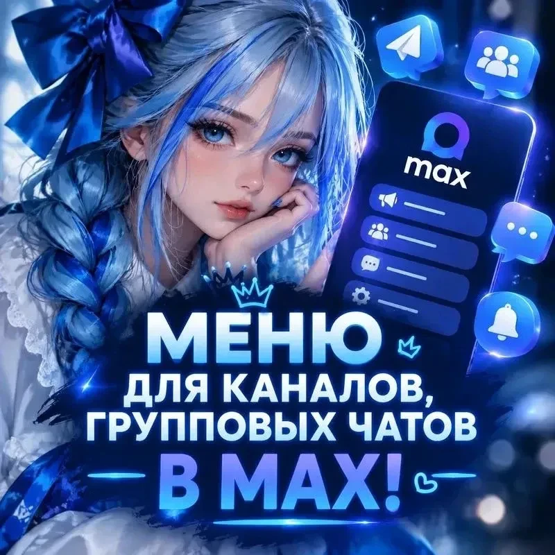 Меню для каналов, групповых чатов в МАХ!