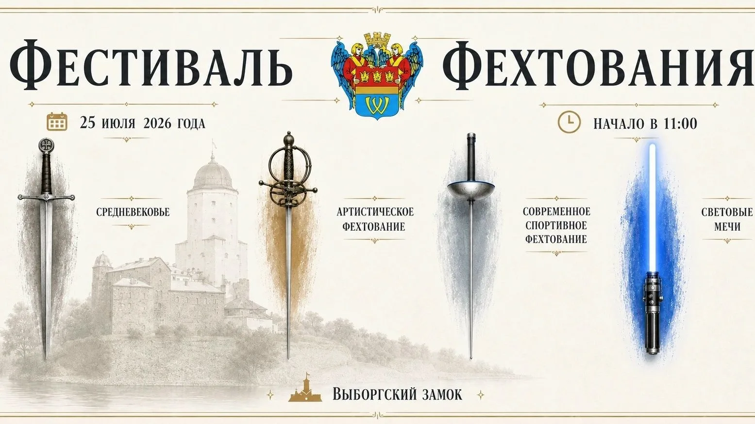 Программа Фестиваля фехтования в Выборгском замке