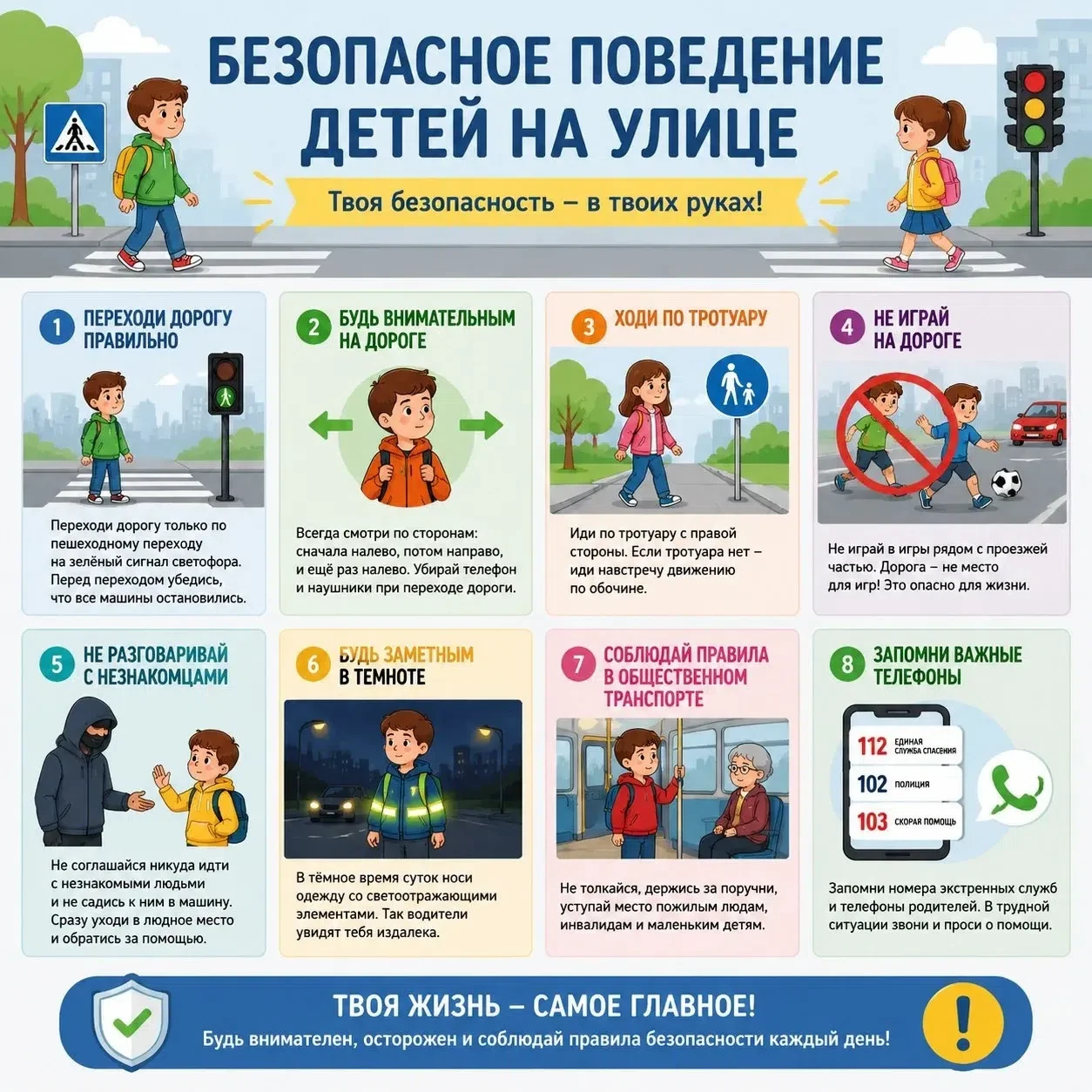 🛡 Акция «Безопасность Детства»: Безопасное поведение на улице и в зонах движения автот...