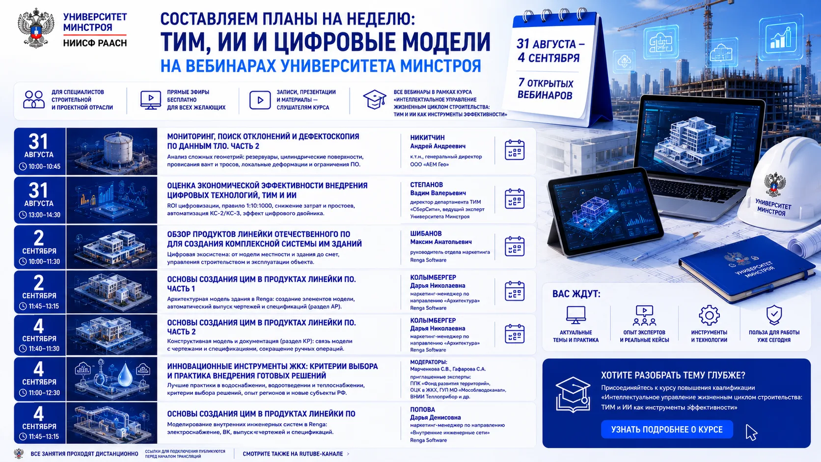 🆙 ТИМ, ИИ, ЛАЗЕРНОЕ СКАНИРОВАНИЕ И ЖКХ — ЧТО ЖДЕТ НА НОВОЙ НЕДЕЛЕ
