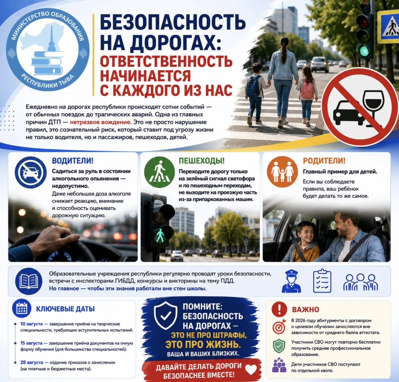 🚦 Безопасность на дорогах: ответственность начинается с каждого из нас