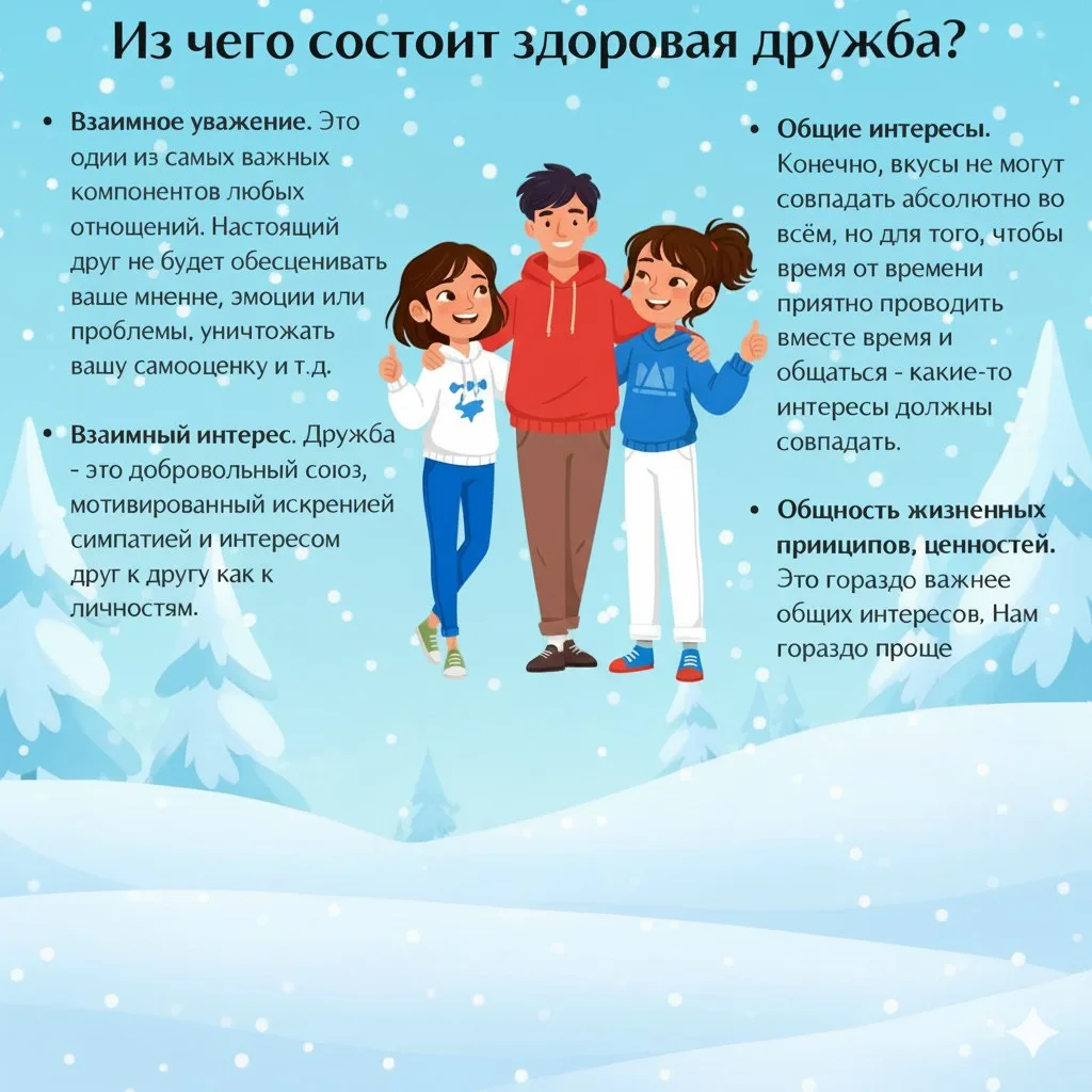 Из чего состоит здоровая дружба ❤   --- Было полезно? ❤️ - да 🔥 - очень.