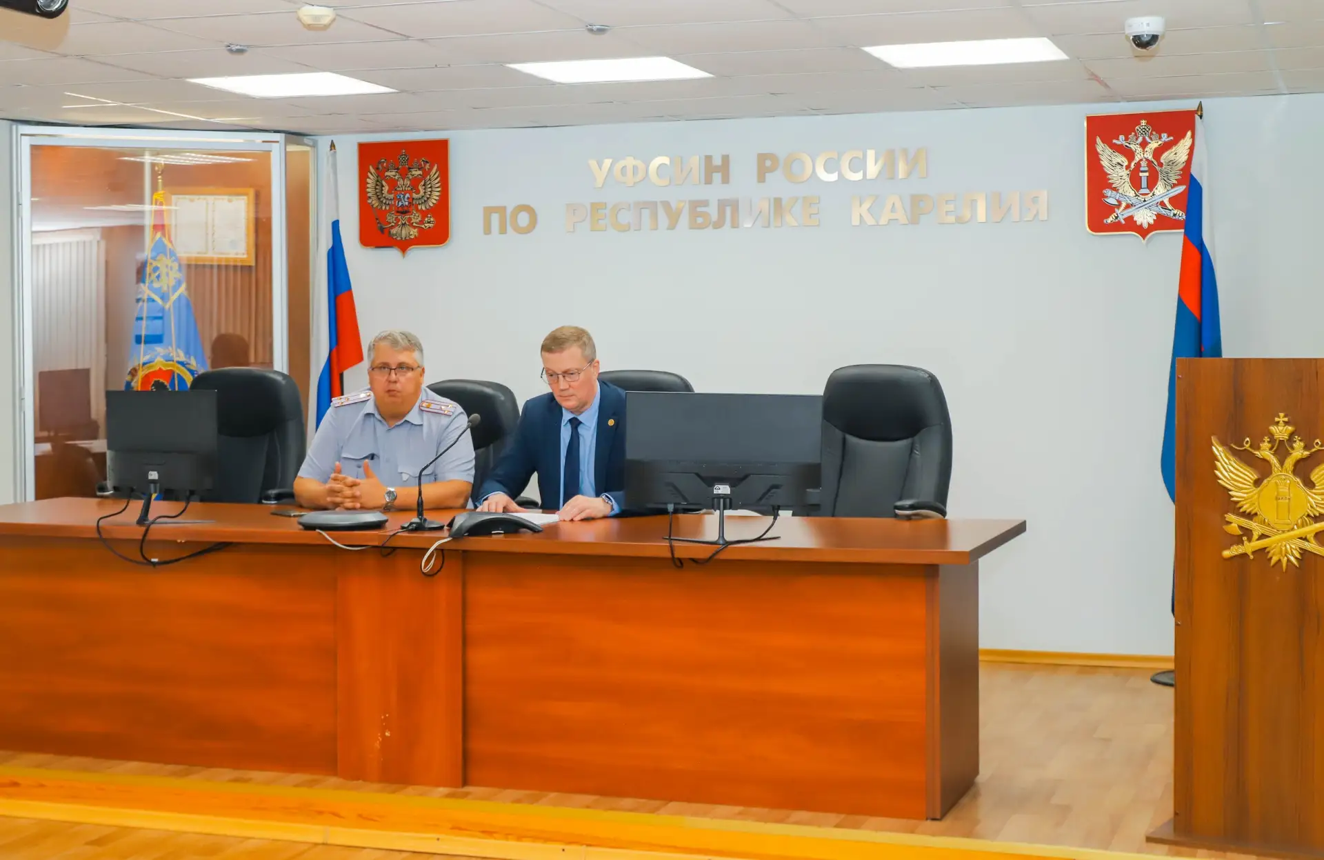 В УФСИН России по Республике Карелия состоялась рабочая встреча с председателем ЦИК рес...