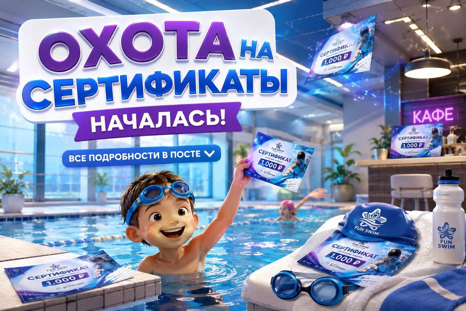 ОХОТА НА СЕРТИФИКАТЫ FUN SWIM НАЧАЛАСЬ🔎
