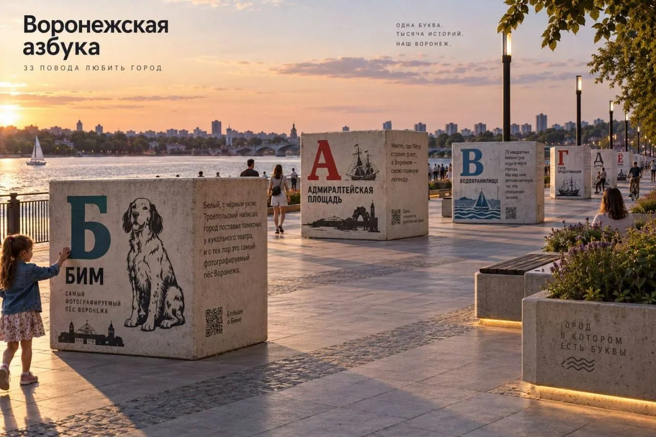 🔤 «Воронежскую азбуку» предложили установить на городской набережной.