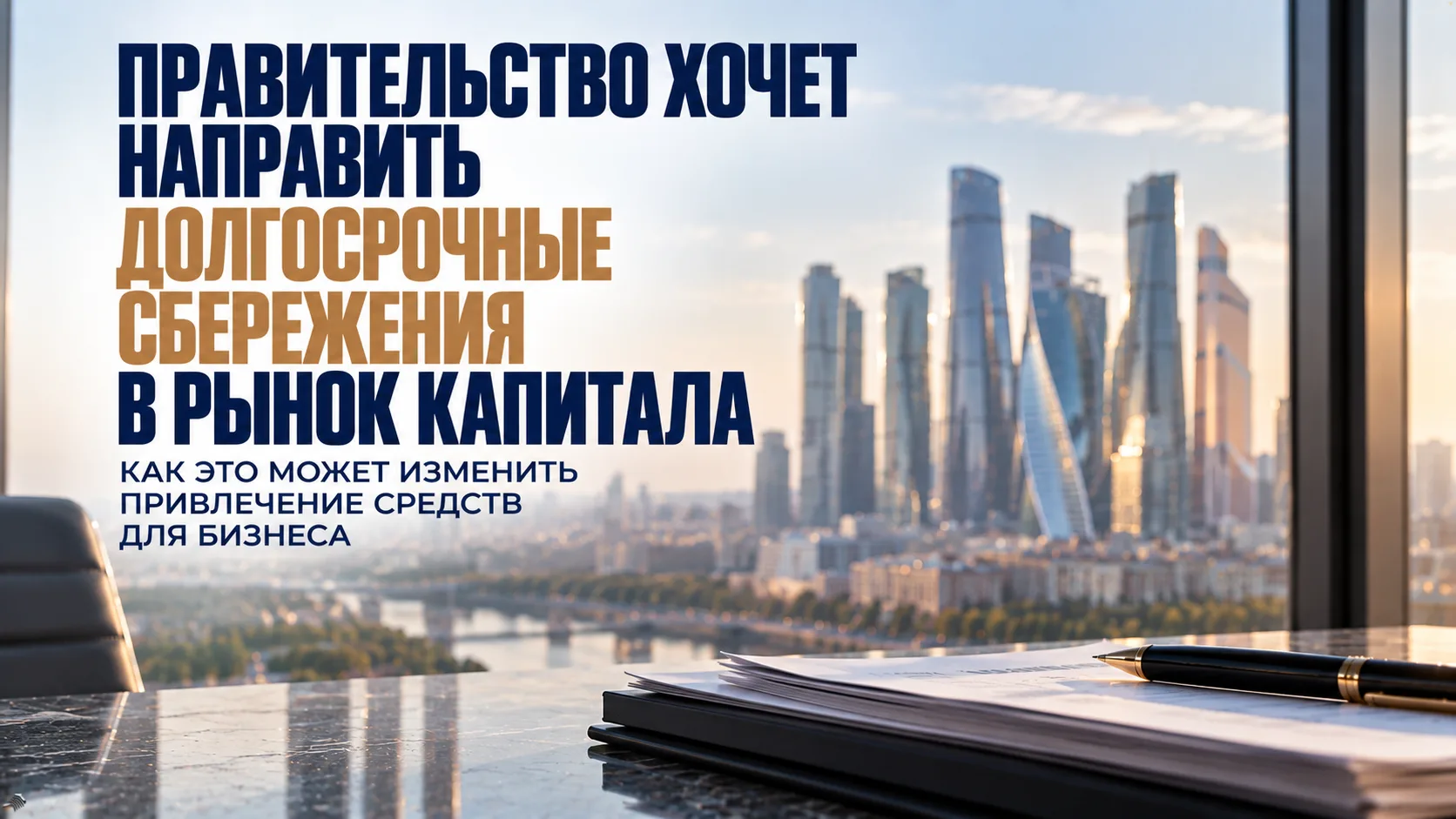 💵Правительство хочет направить долгосрочные сбережения в рынок капитала