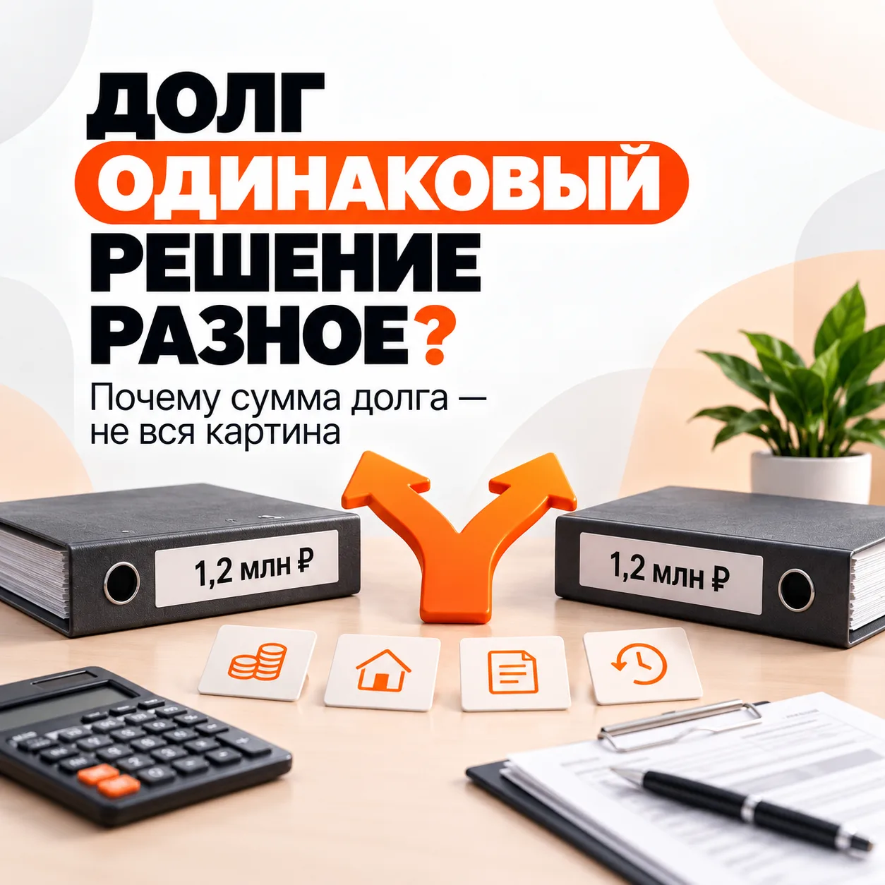 💸 ДОЛГ ОДИНАКОВЫЙ. ПОЧЕМУ РЕШЕНИЕ МОЖЕТ БЫТЬ РАЗНЫМ?
