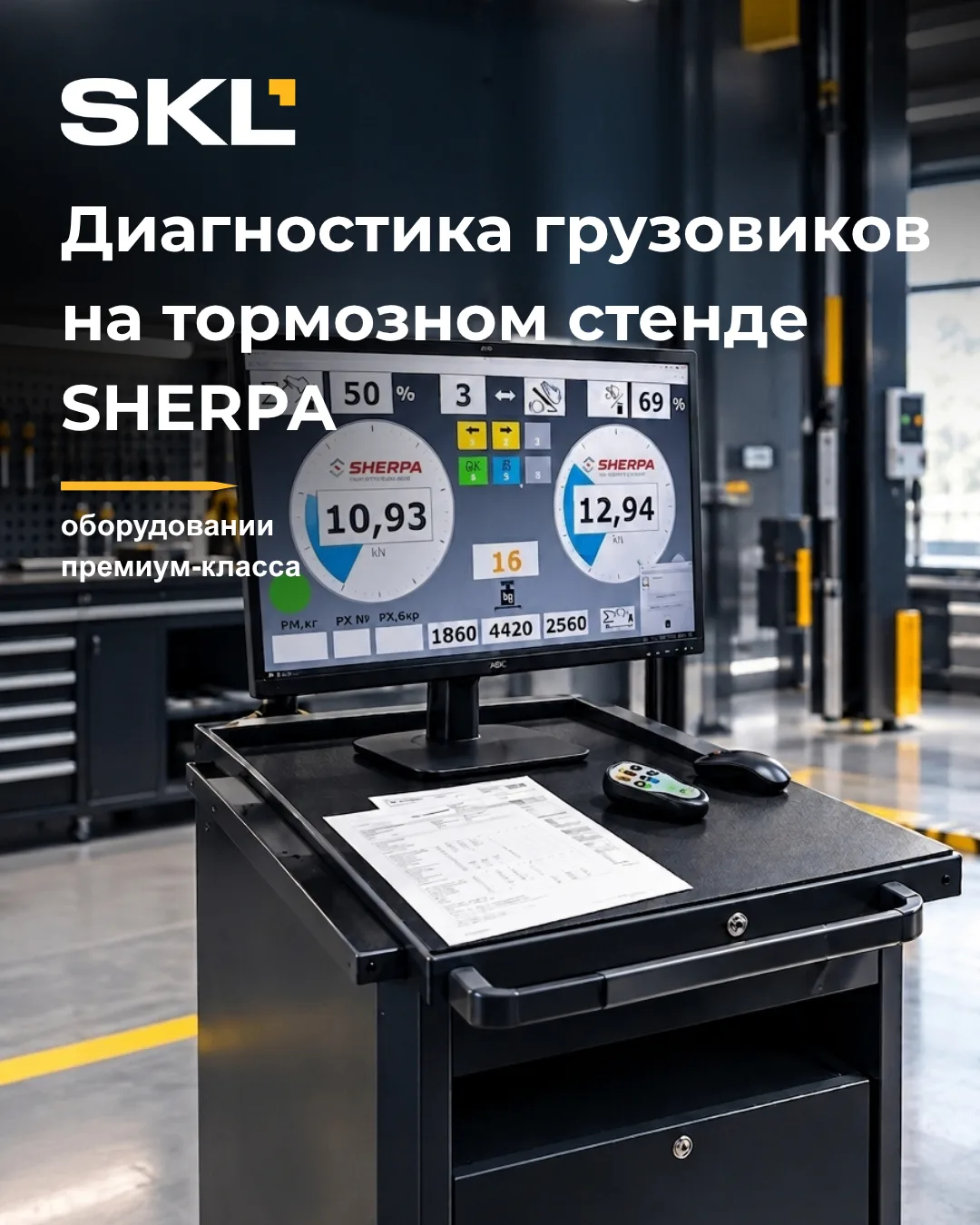 Точность высокого уровня: диагностика авто на тормозном стенде SHERPA