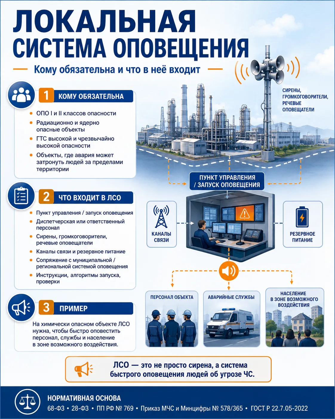 📢 Локальная система оповещения: кому обязательна и что в неё входит

Локальная система оповещения —