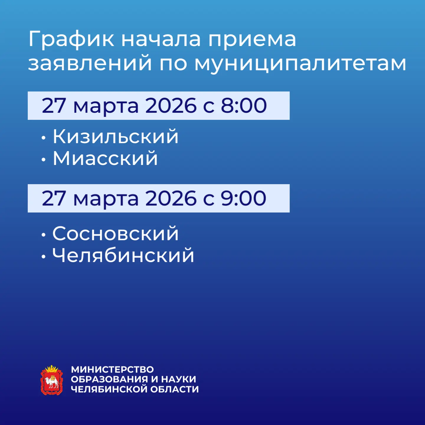 📌 С понедельника стартует приемная кампания в первые классы!  С 23 марта по 1 апреля в муниципалитет