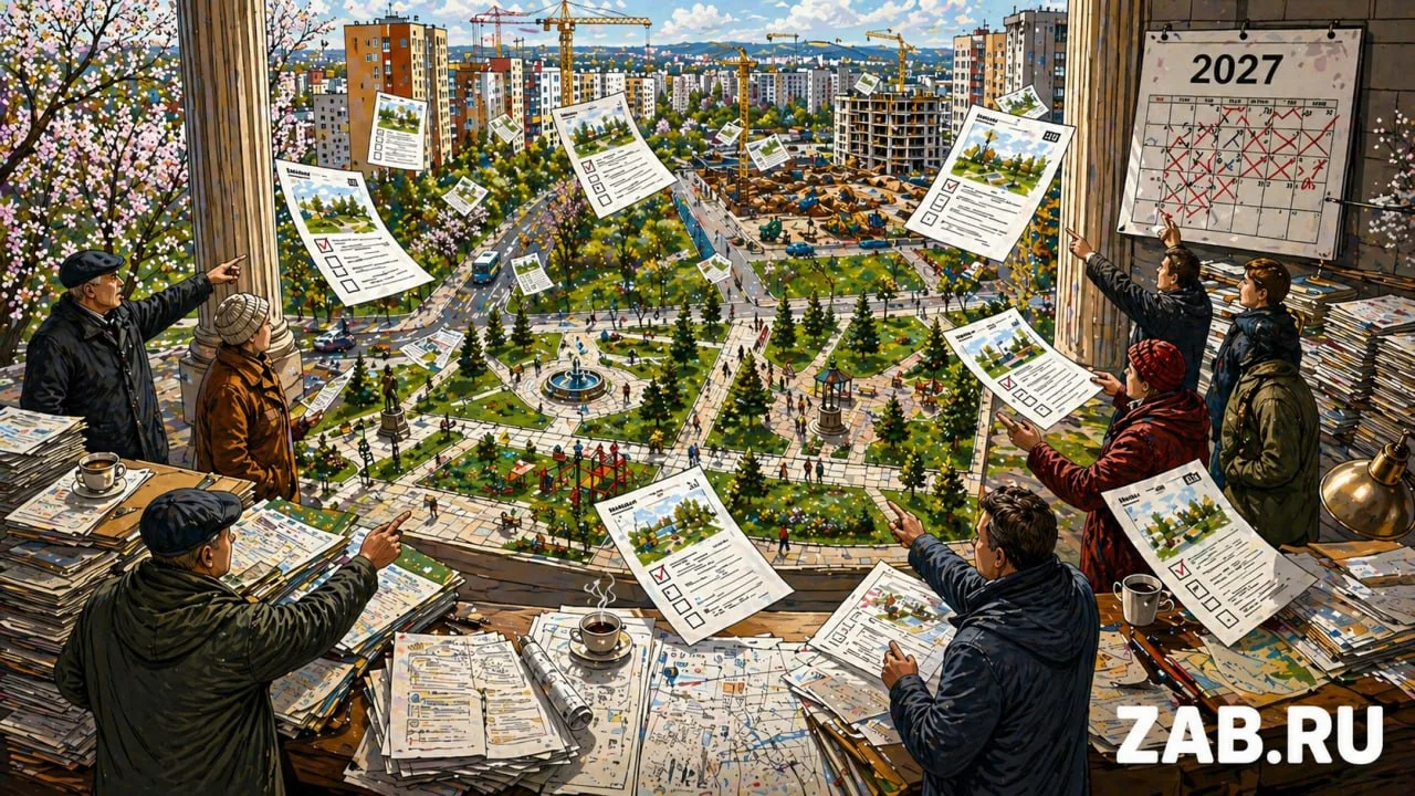 🌳 Читинцы выбирают, какой сквер спасти от запустения в 2027 году.  10 территорий борются за федераль