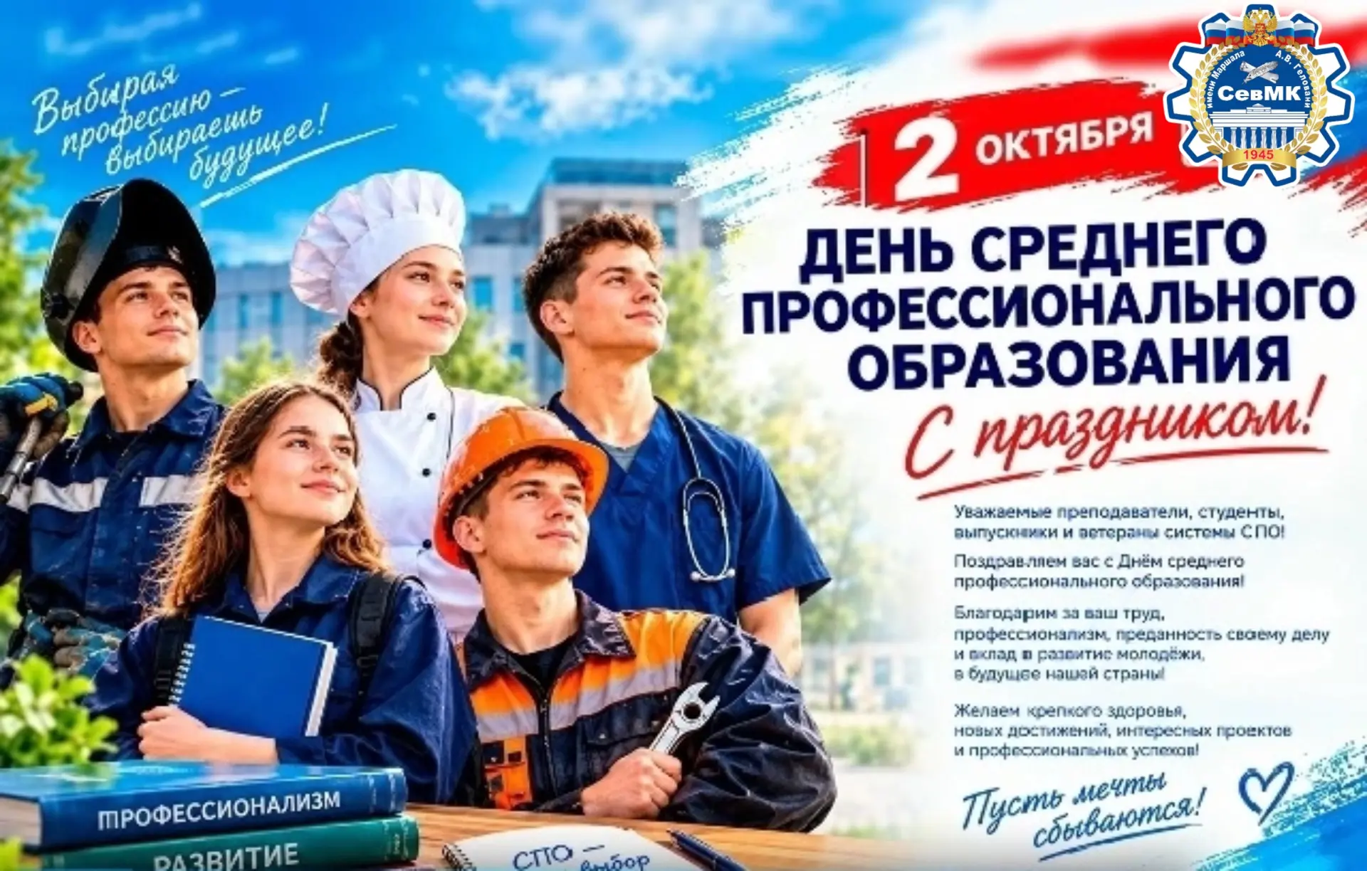 🎉 С Днем среднего профессионального образования! С праздником, дорогие преподаватели и...