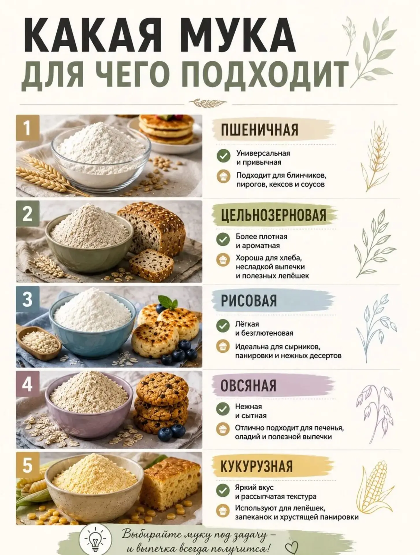 Какая мука для чего подходит?