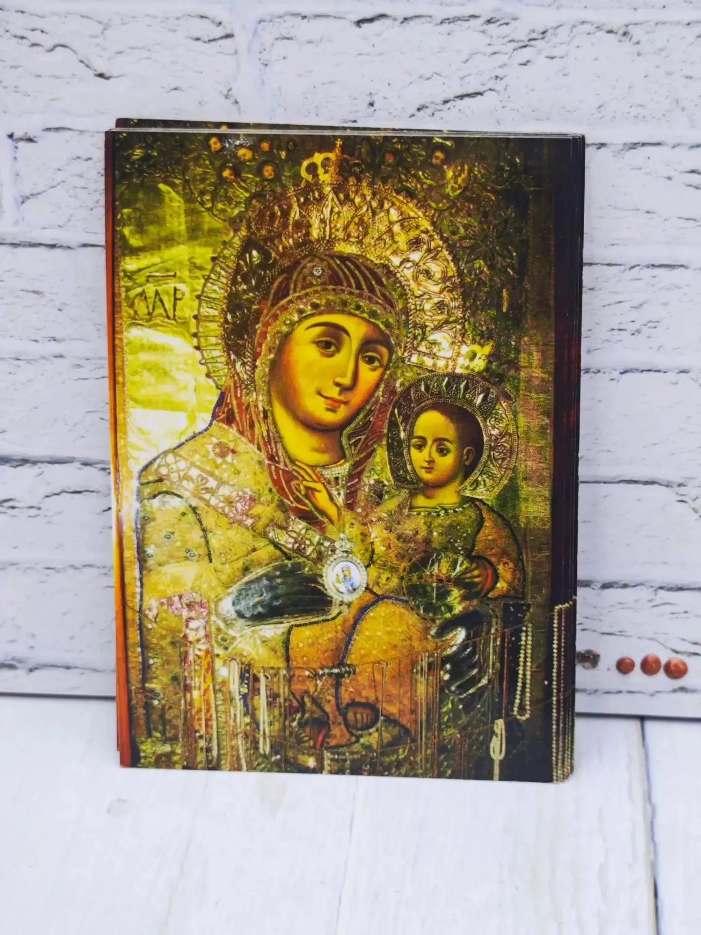 Икона двусторонняя большая. Пресвятая Богородица Вифлеемская.