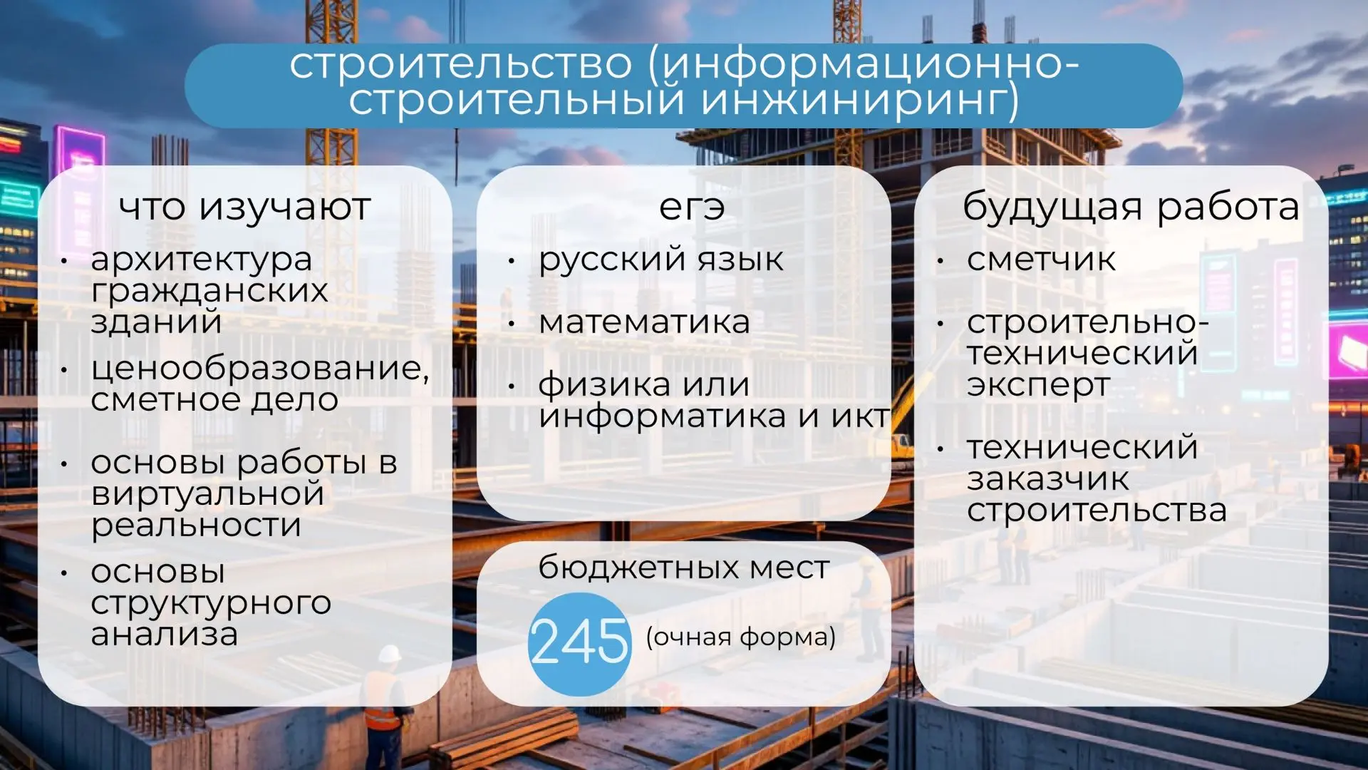 Инженерно-строительный институт БГТУ им. Шухова ждёт абитуриентов

Хочешь проектировать уникальные з