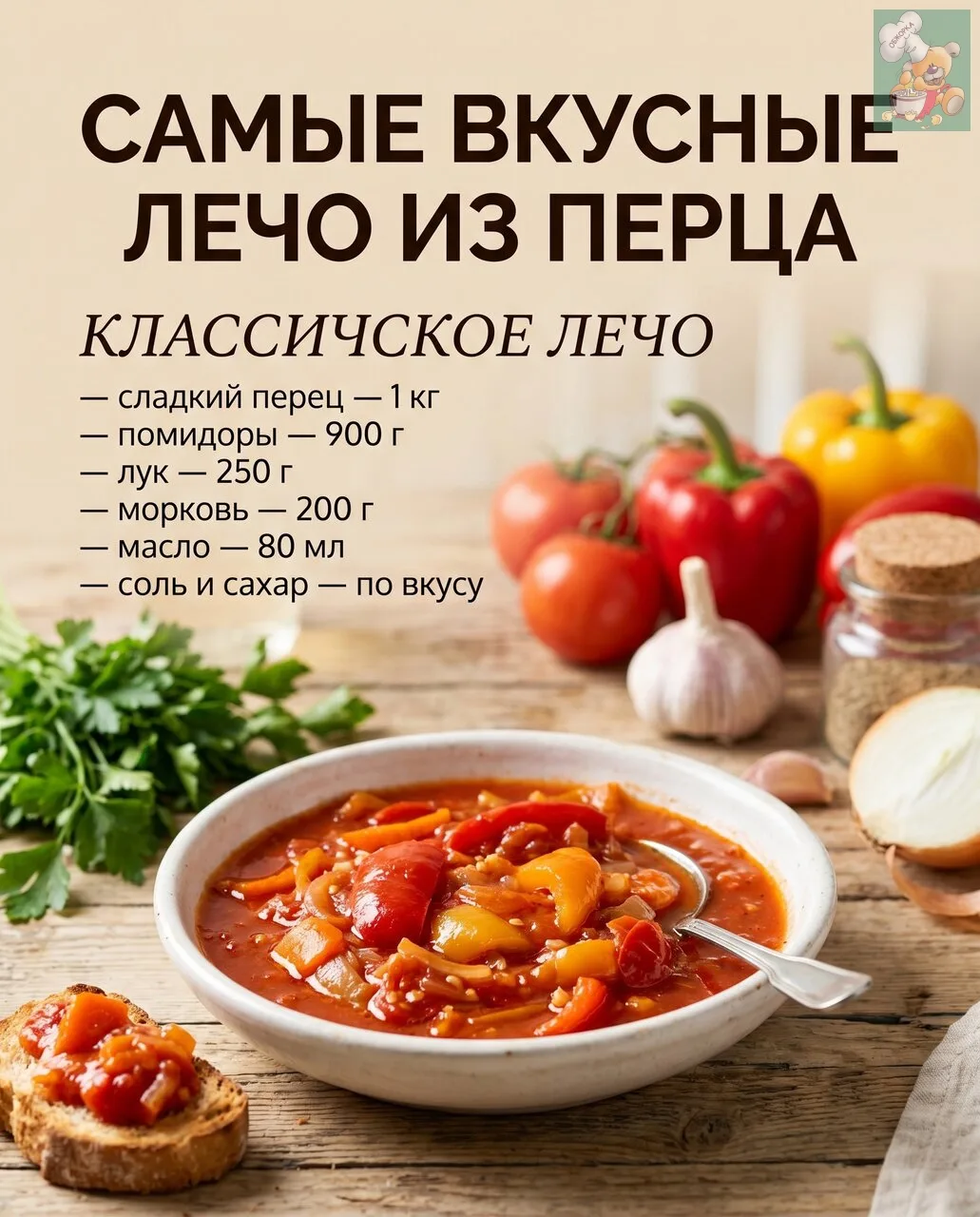 🌶 Лечо из перца — это та самая заготовка, которая зимой спасает ужин, украшает гарнир ...