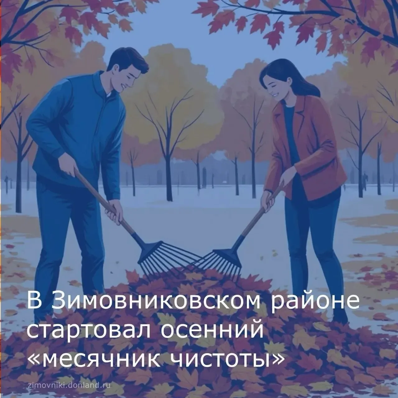 🍂В Зимовниковском  районе с 14 сентября стартовал осенний месячник по санитарной очист...