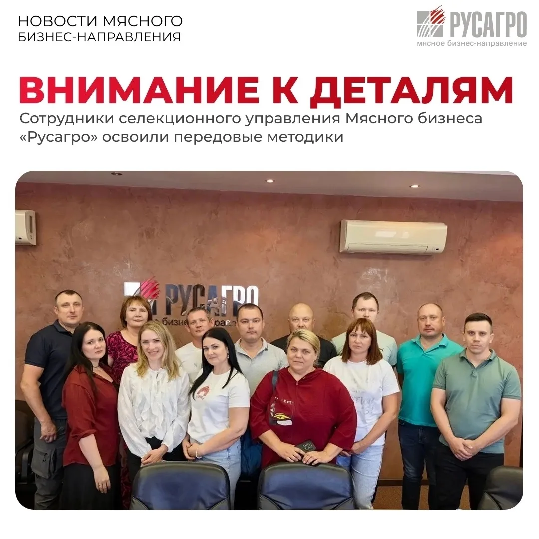 ⏩️Сотрудники селекционного управления Мясного бизнеса «Русагро» из Белгородской области...