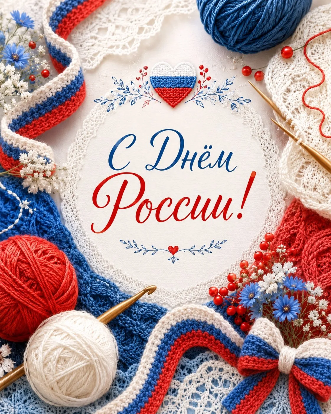 С праздником ☺️👏, милые мои рукодельницы из России!