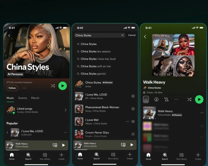 Spotify ограничит рекомендации для виртуальных AI-исполнителей