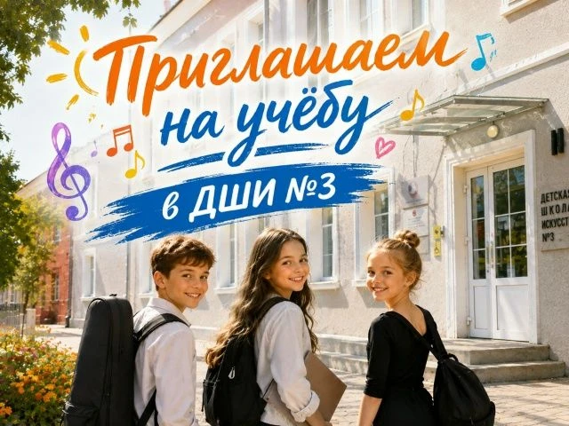 ДШИ № 3 продолжает набор на 2026-2027 учебный год!