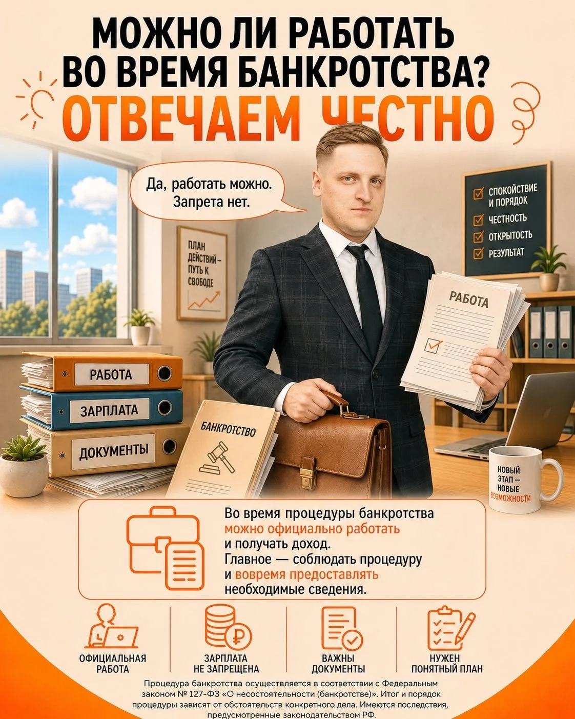 Можно ли работать во время банкротства? Отвечаем честно