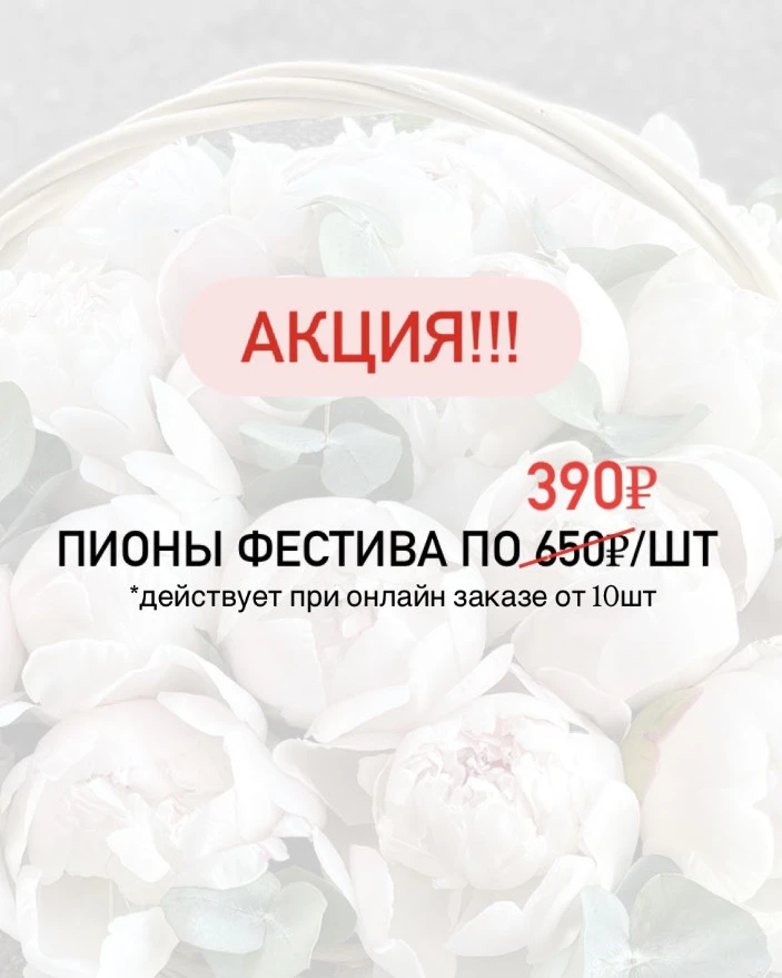 Акция на ПИОНЫ!!!