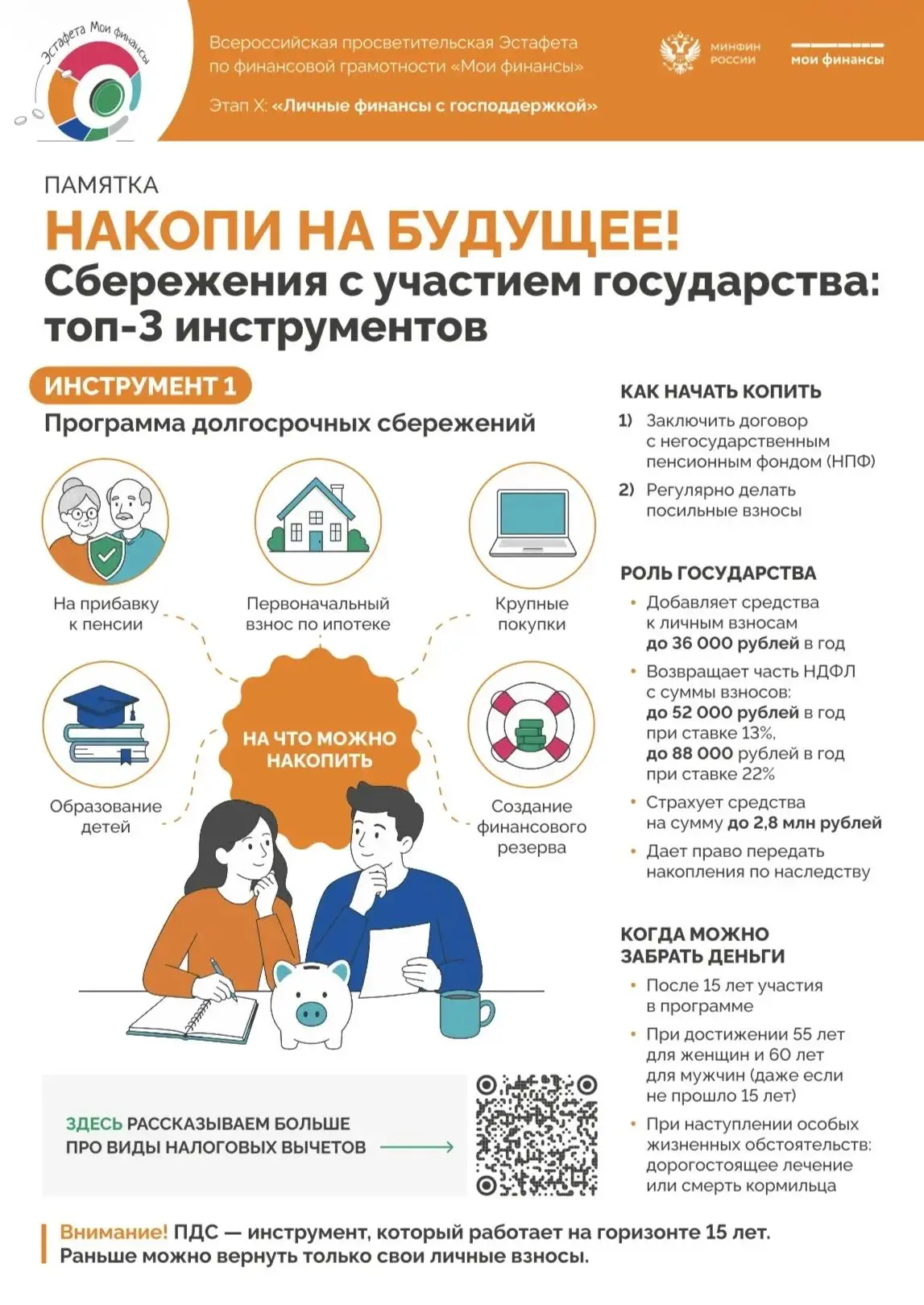 Топ-3 способа копить с господдержкой: