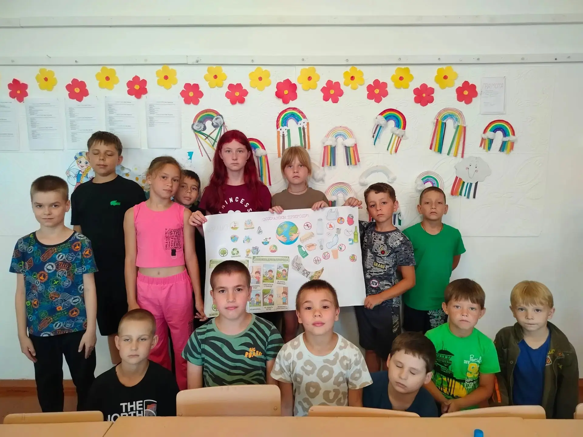 Когда плакаты были готовы, команды продемонстрировали их друг другу и озвучили идею своих плакатов.