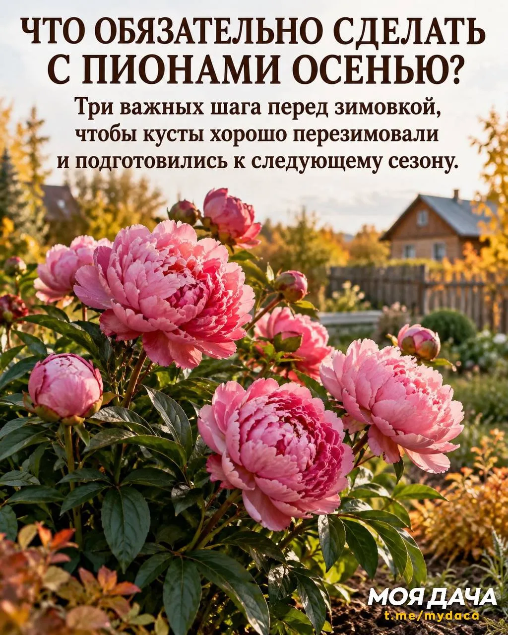 Что обязательно сделать с пионами осенью 🌺