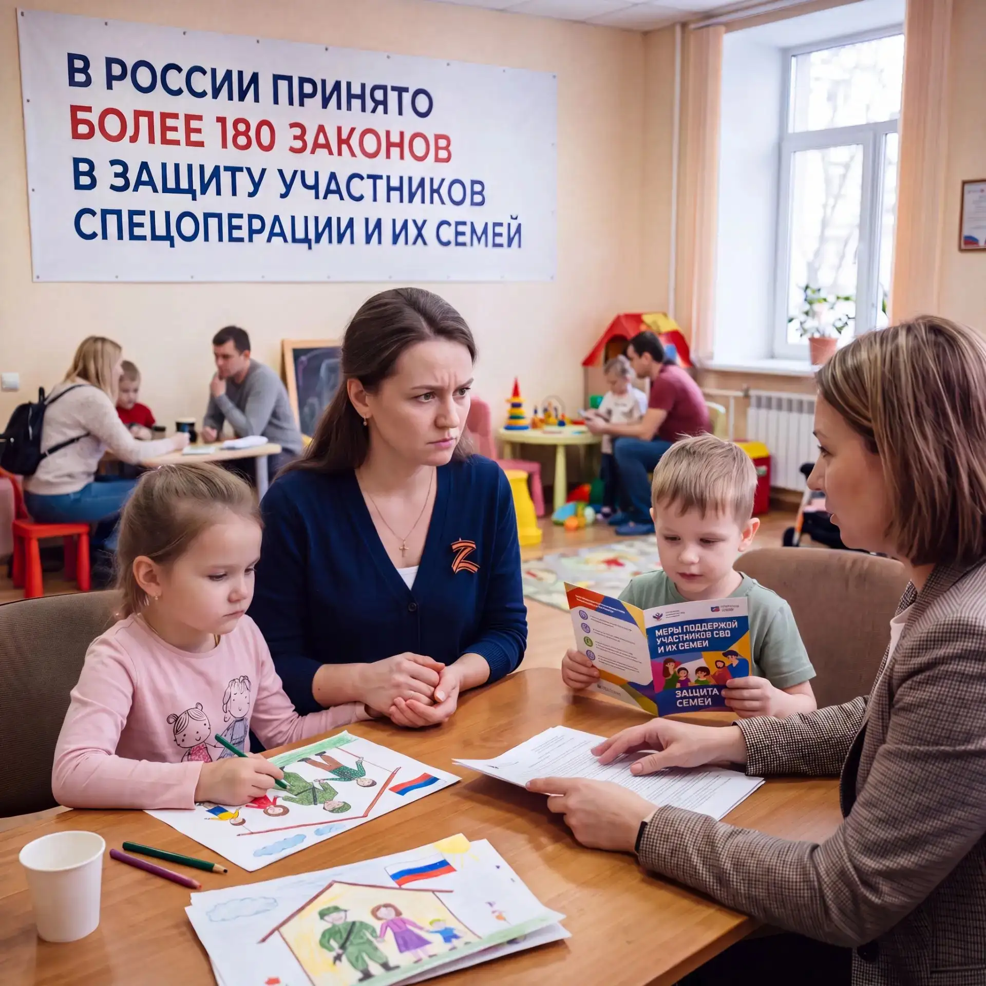 В России принято более 180 законов, направленных на поддержку участников спецоперации, ...