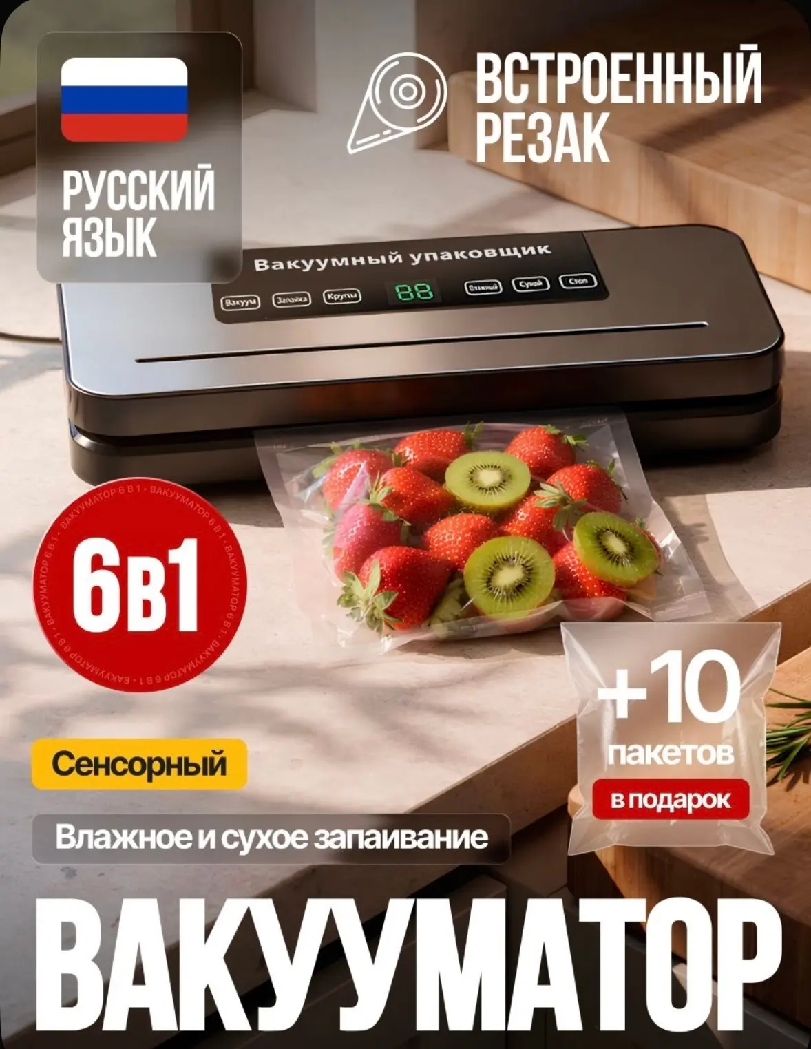 ЛЕТО СЕЗОН ЗАГОТОВОК!🥦🍓🍒🧺

Это уже мой 3 вакууматор, этот самый надёжный работает как автомат Ка
