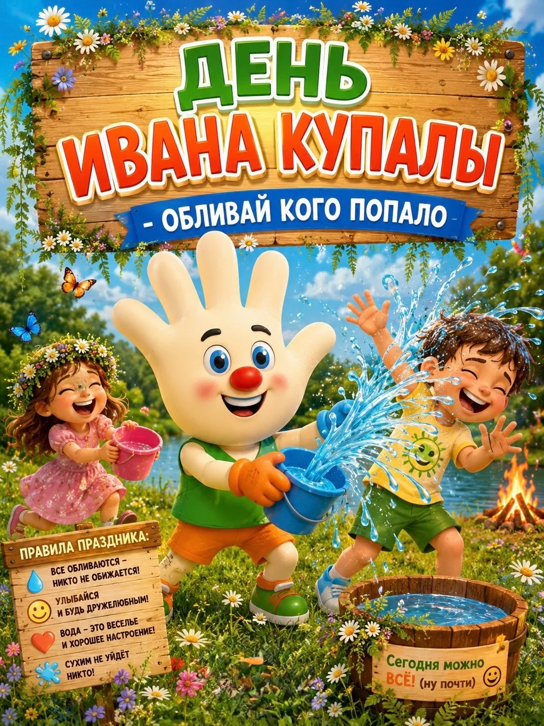🔫 Сегодня будет самый мокрый день года!
 В этот день вода и огонь — лучшие друзья человека. Омовени