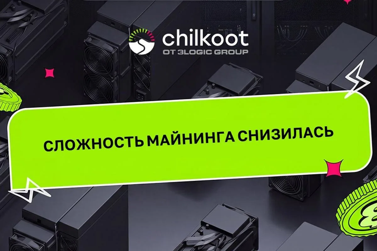 Сложность майнинга биткоина снова снизилась 📉
