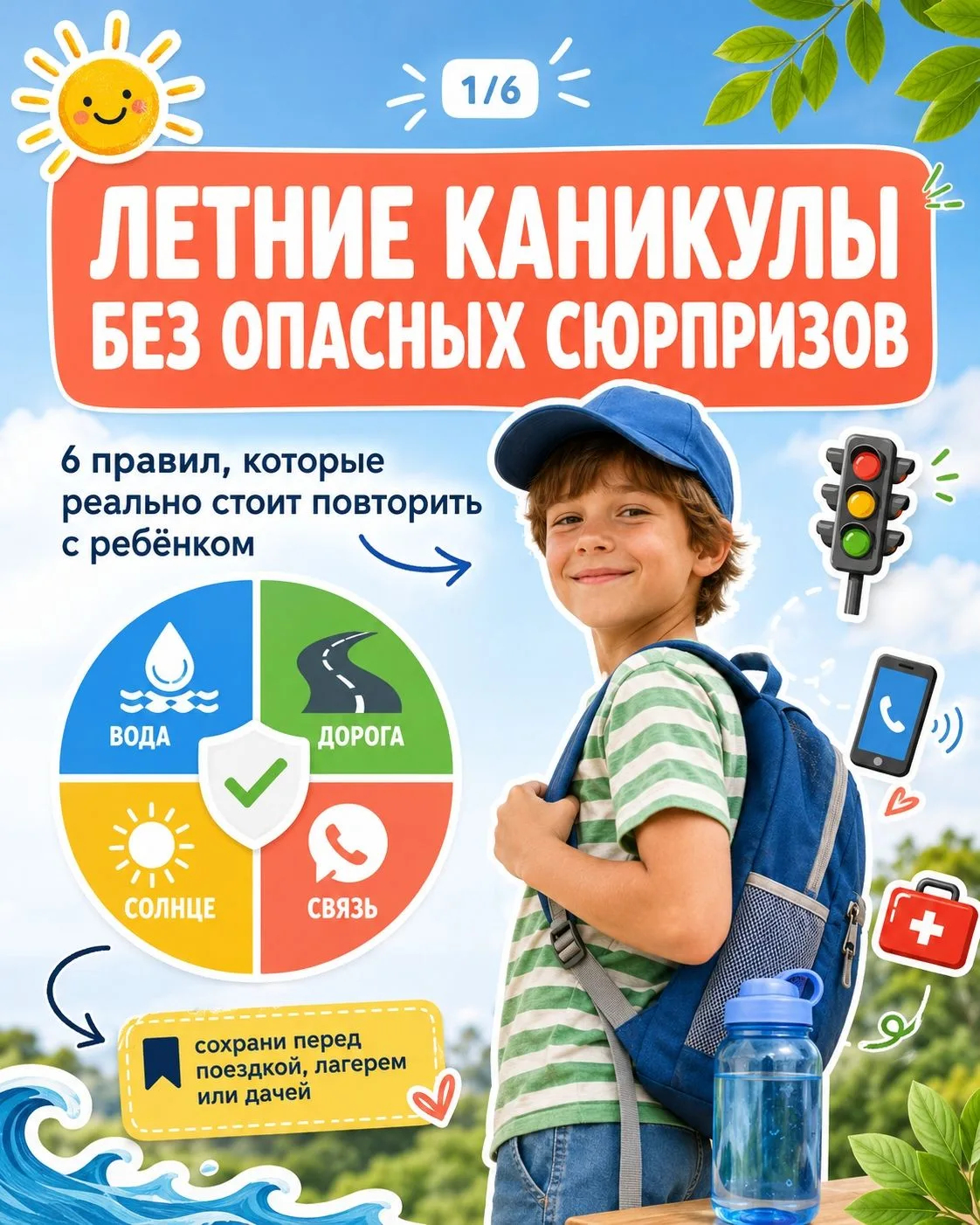👦👧 Дорогие родители! Лето — это время свободы и приключений для детей, но важно напом...